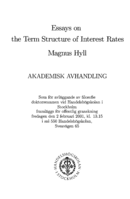 Essays on the term structure of interest rates