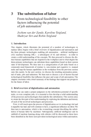The substitution of labor: From technological feasibility to other factors influencing the potential of job automation