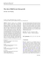The roles of R&D in new firm growth