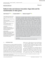 Radical circles and visionary innovation: Angry birds and the transformation of video games