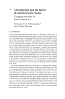 AI leadership and the future of corporate governance: Changing demands for board competence