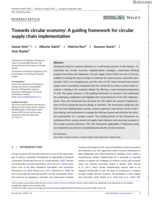 Towards circular economy: A guiding framework for circular supply chain implementation