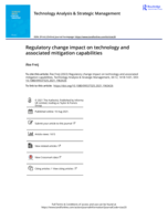 Regulatory change impact on technology and associated mitigation capabilities