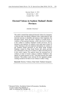 Electoral violence in southern Thailand's border provinces
