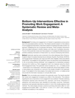 Bottom-Up Interventions Effective in Promoting Work Engagement: A Systematic Review and Meta-Analysis