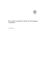 On anti-corruption tools in developing countries