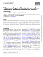 Unboxing knowledge in collaboration between academia and society: A story about conceptions and epistemic uncertainty