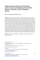 Public-Steering and Private-Performing Sectors: Success and Failures in the Swedish Finance, Telecoms, and City Planning Sectors