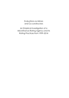 Evaluations as Mirrors and Co-constructors : An Empirical Investigation of a Microfinance Rating Agency and its Rating Practices from 1999–2014