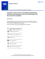 Customer of last resort? The Swedish advertising industry and the government from World War II to the end of the Cold War