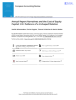 Annual Report Narratives and the Cost of Equity Capital: UK Evidence of a U-shaped Relation