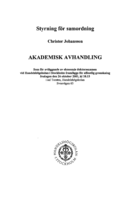 Styrning för samordning