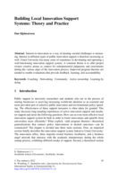 Building Local Innovation Support Systems: Theory and Practice