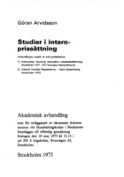 Studier i internprissättning : en sammanfattning