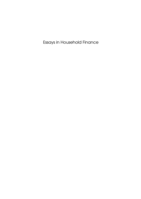 Essays in household finance
