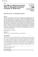 The Effects of Board Interlocks With an Allegedly Fraudulent Company on Audit Fees