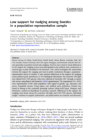 Low support for nudging among Swedes in a population-representative sample