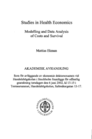Studies in health economics : modelling and data analysis of costs and survival