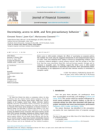 Uncertainty, access to debt, and firm precautionary behavior