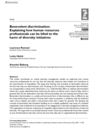 Benevolent discrimination: Explaining how human resources professionals can be blind to the harm of diversity initiatives