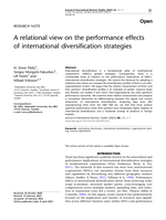A relational view on the performance effects of international diversification strategies
