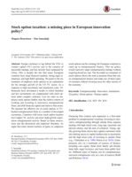 Stock option taxation: A missing piece in European innovation policy?