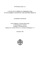 A study of patterns of communication in management accounting and control projects