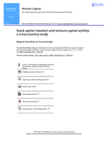 Stock option taxation and venture capital activity: A cross-country study