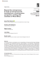 Beyond the entrepreneur: A study of entrepreneurial learning from a social practice perspective working with scientists in West Africa