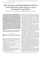 Older Individuals and Digital Healthcare Platforms: Usage Motivations and the Impact of Age on Postadoption Usage Patterns