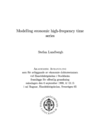 Modelling economic high-frequency time series