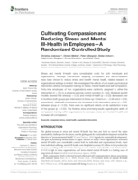 Cultivating Compassion and Reducing Stress and Mental Ill-Health in Employees-A Randomized Controlled Study