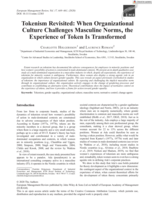 Tokenism Revisited: When Organizational Culture Challenges Masculine Norms, the Experience of Token Is Transformed
