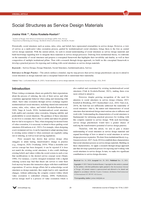 Social Structures as Service Design Materials