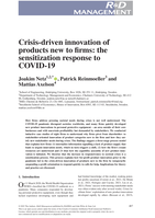 Crisis-driven innovation of products new to firms: the sensitization response to COVID-19