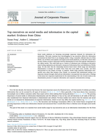 Top executives on social media and information in the capital market: Evidence from China