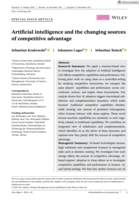 Artificial intelligence and the changing sources of competitive advantage