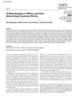 A Meta-Analysis of When and How Advertising Creativity Works