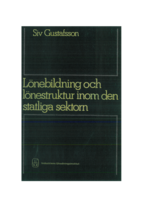 Lönebildning och lönestruktur inom den statliga sektorn