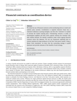 Financial contracts as coordination device