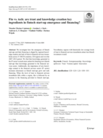 Fin vs. tech: are trust and knowledge creation key ingredients in fintech start-up emergence and financing?