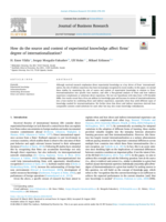 How do the source and context of experiential knowledge affect firms’ degree of internationalization?