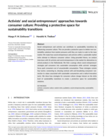 Activists' and social entrepreneurs' approaches towards consumer culture: Providing a protective space for sustainability transitions