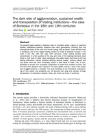 The dark side of agglomeration, sustained wealth and transposition of trading institutions - The case of Bordeaux in the 18th and 19th centuries