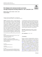 Developing local entrepreneurial ecosystems through integrated learning initiatives: the Lancaster case