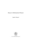 Essays in mathematical finance