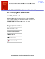 Pass-Through by Multi-Product Firms