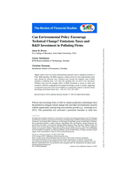 Can Environmental Policy Encourage Technical Change? Emissions Taxes and R&D Investment in Polluting Firms