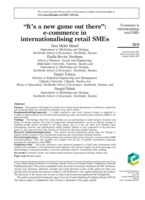 "It's a new game out there": E-commerce in internationalising retail SMEs