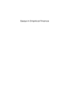 Essays in empirical finance